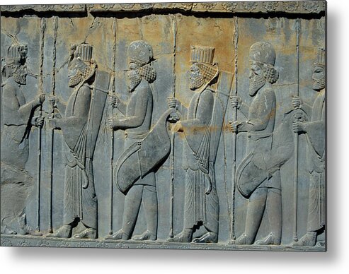 Ancient Metal Print featuring the photograph Ancient Persian Carving by Th Foto-werbung/science Photo Library
