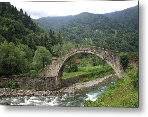 Scenics Metal Print featuring the photograph Ancient Stone Bridge by Petekarici