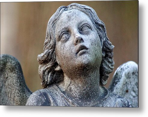 Angel Metal Print featuring the photograph Angel in stone by Jolly Van der Velden