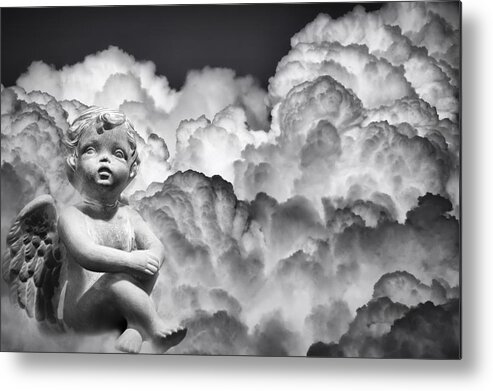 Angel Metal Print featuring the photograph Angel in the Clouds by Carolyn Marshall