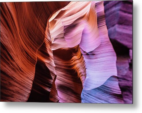 Curve Metal Print featuring the photograph Antelope Canyon Spiral Rock Arches by Deimagine