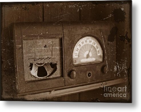 Old Radio Metal Print featuring the photograph Antique Airwaves by Southern Photo
