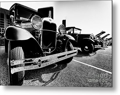Classic Metal Print featuring the photograph Antique Ford Car at Car Show by Danny Hooks
