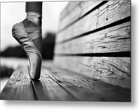 Pointe Shoes Metal Print featuring the photograph Aplomb by Laura Fasulo