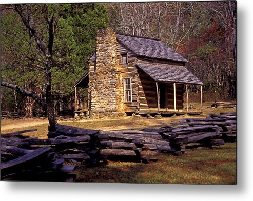 Log Cabin Metal Print featuring the photograph Appalachian Homestead by Paul W Faust - Impressions of Light