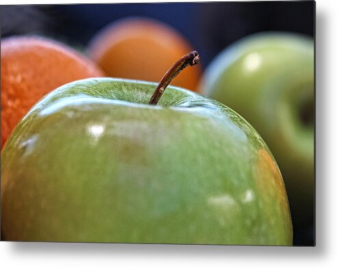 Apple Metal Print featuring the photograph Apple by Helaine Cummins