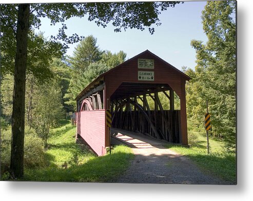 Bridge Metal Print featuring the photograph Approaching The Buckhorn Covered Bridge by Gene Walls