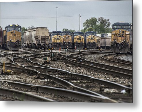 Csx Railroad Metal Print featuring the photograph April 30 2014 - CSX Howell Yards by Jim Pearson