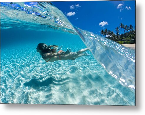 Ocean Metal Print featuring the photograph Aqua Dive by Sean Davey