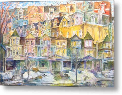 Artist Metal Print featuring the painting Architecture Improv by Rich Houck