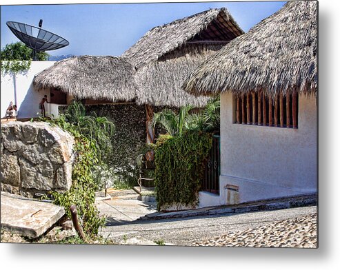 Travel Metal Print featuring the photograph Architecture with Thathed Roofs by Linda Phelps