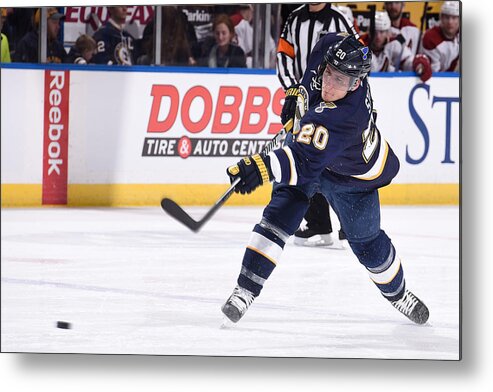 National Hockey League Metal Print featuring the photograph Arizona Coyotes V St Louis Blues by Scott Rovak National Hockey League Metal Print featuring the photograph Arizona Coyotes V St Louis Blues by Scott Rovak