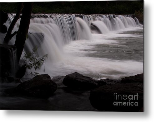 200' Wide Waterfall Metal Print featuring the photograph Arkansas' Natural Dam by Tammy Chesney