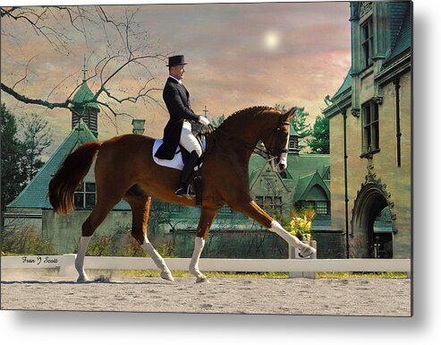 Horses Metal Print featuring the photograph Art of Dressage by Fran J Scott
