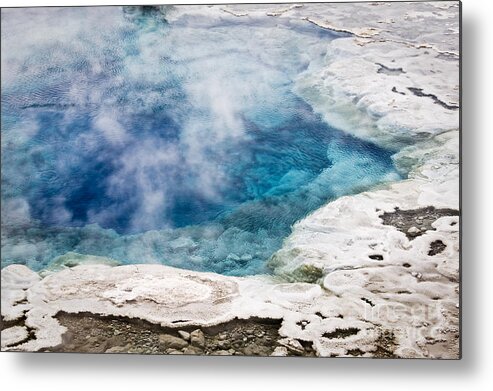 Yellowstone Metal Print featuring the photograph Artemisia geyser, Yellowstone National Park by Delphimages Photo Creations