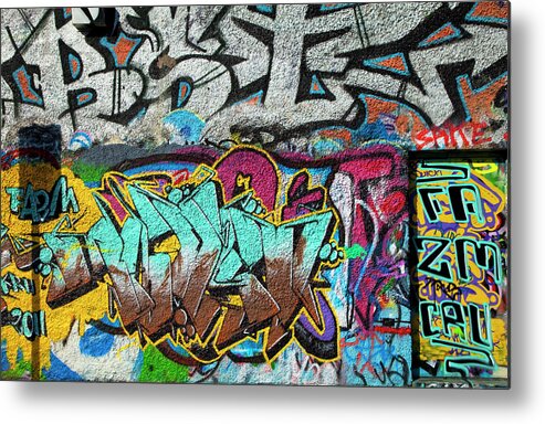 Photography Metal Print featuring the photograph Artistic Graffiti On The U2 Wall by Panoramic Images