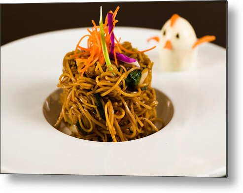 Asian Metal Print featuring the photograph Asian Noodles by Raul Rodriguez