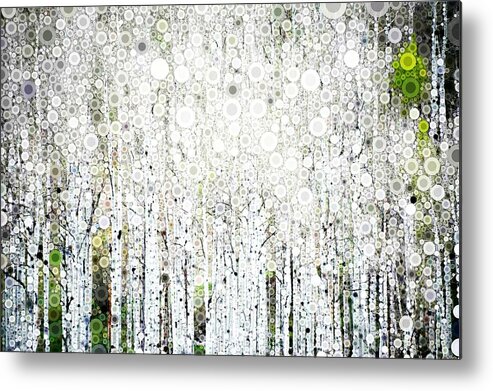 Aspen Metal Print featuring the digital art Aspens in the Spring by Linda Bailey
