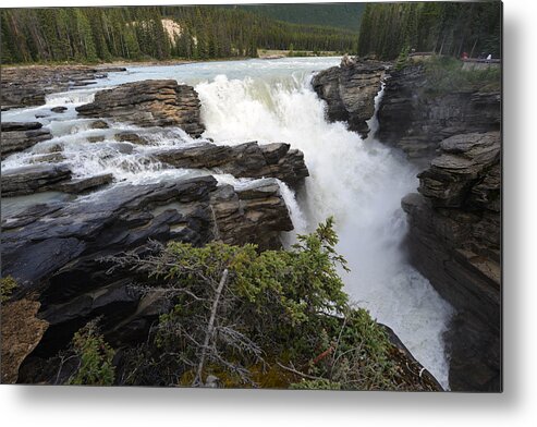 Jasper Metal Print featuring the photograph Athabasca Falls Jasper by Yue Wang