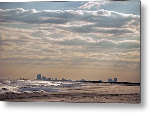 Atlantic City Skyline Metal Print featuring the photograph Atlantic City Skyline II by Elsa Santoro