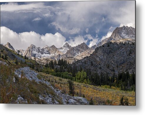 California Metal Print featuring the photograph Autumn and First Snow by Cat Connor