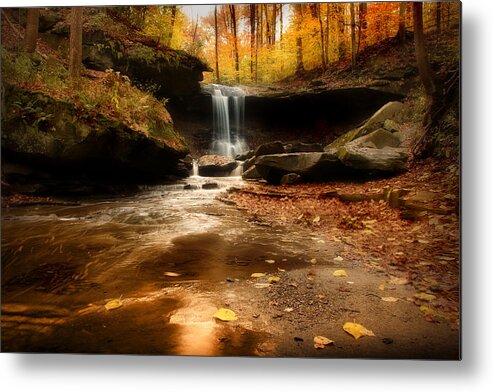 Autumn Metal Print featuring the photograph Autumn at Blue Hen Falls by Rob Blair