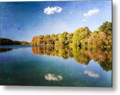 Pond Metal Print featuring the photograph Autumn At Twin Ponds by Cathy Kovarik