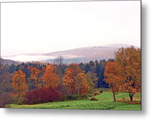 Autumn Landscape New York Rural Metal Print featuring the photograph Autumn In The Butternut Valley-three by Byron Varvarigos