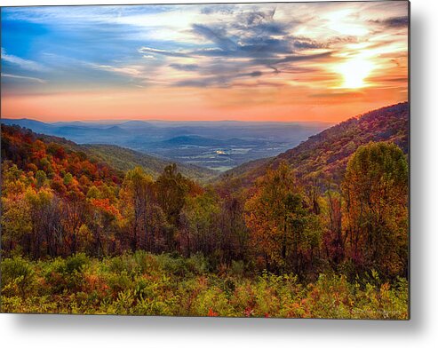 Shenandoah National Park Metal Print featuring the photograph Autumn In Virginia by Phil Abrams
