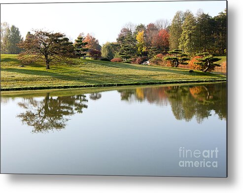 Autumn Metal Print featuring the photograph Autumn Reflection by Patty Colabuono