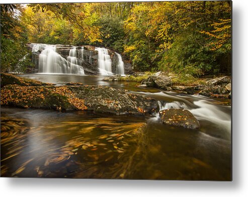 Water Metal Print featuring the photograph Middle Falls on Big Snowbird Creek by Doug McPherson