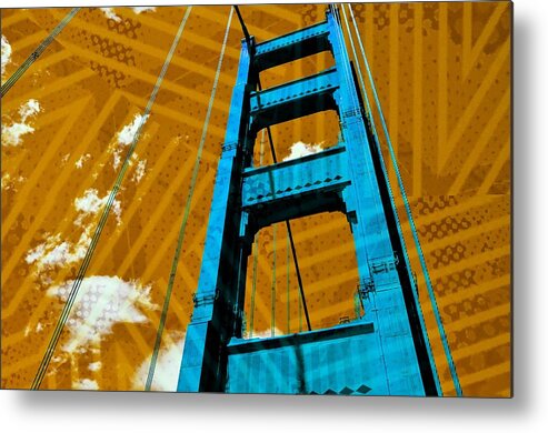 Golden Gate Bridge Metal Print featuring the photograph Azul by Ricardo Dominguez