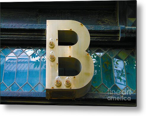 B Metal Print featuring the photograph B Designing by Nina Silver