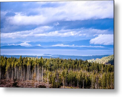 Backroad Metal Print featuring the photograph Johnstone Strait High Elevation View by Roxy Hurtubise