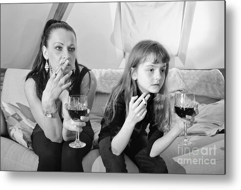 Woman Metal Print featuring the photograph Bad Girls by Jean Gill