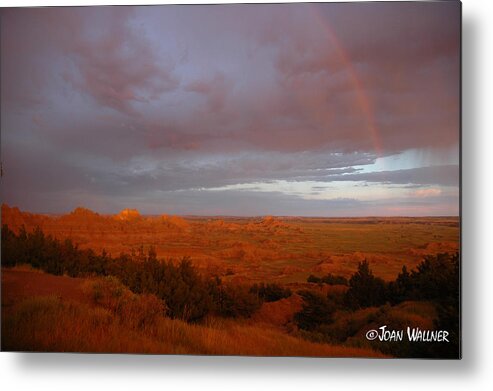 Badlands National Park Metal Print featuring the photograph Badlands Red Colors by Joan Wallner