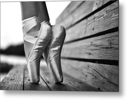 Dance Metal Print featuring the photograph balance BW by Laura Fasulo