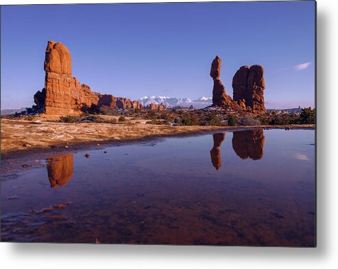Arches Metal Print featuring the photograph Balanced Reflection by Chad Dutson
