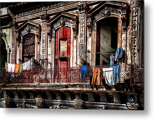  Cuba Metal Print featuring the photograph Balcony in Old Havana by Patrick Boening