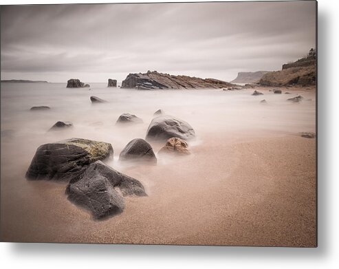 Pans Rock Metal Print featuring the photograph Ballycastle - Pans Rocks by Nigel R Bell