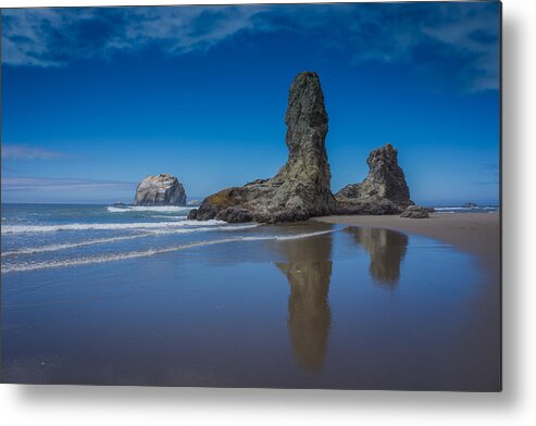 Bandon Metal Print featuring the photograph Bandon Oregon Sea Stacks by Carrie Cole