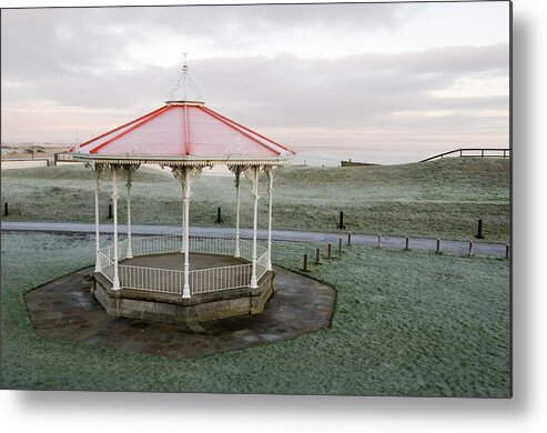  Bandstand Metal Print featuring the photograph Bandstand in Winter by Jeremy Voisey