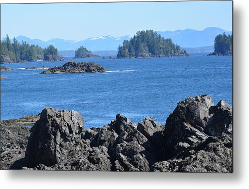 Ocean Metal Print featuring the photograph Barkley Sound and the Broken Island Group Ucluelet BC by Lawrence Christopher