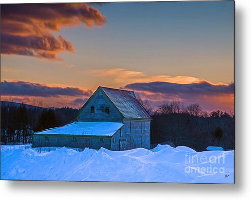 Winter Metal Print featuring the photograph Barn in Winter by Alana Ranney