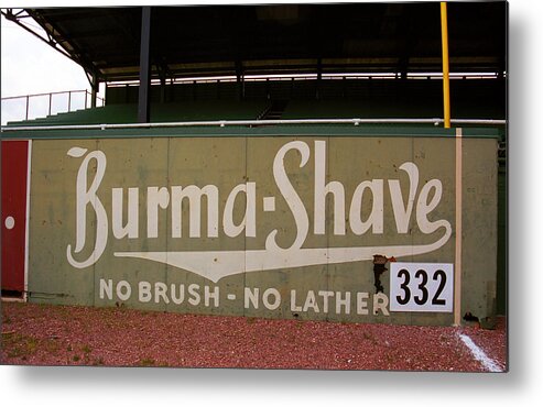 Ad Metal Print featuring the photograph Baseball Field Burma Shave Sign by Frank Romeo