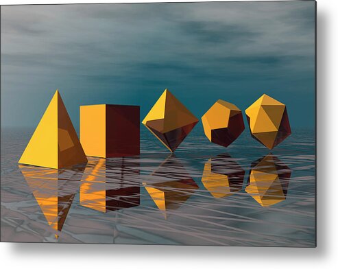 Math Metal Print featuring the photograph Basic Geometric Solids by Carol & Mike Werner