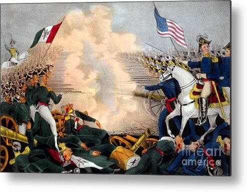 Mexican-american War Metal Print featuring the photograph Battle Of Buena Vista Mexican-american by Photo Researchers
