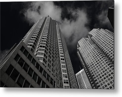 Toronto Metal Print featuring the photograph Bay Street Black and White by Nicky Jameson