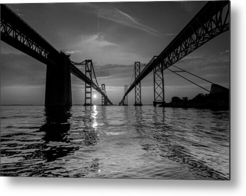 Bay Bridge Metal Print featuring the photograph Bay Bridge Strength by Jennifer Casey