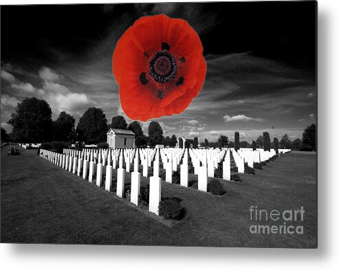 Bayeux Metal Print featuring the photograph Bayeaux Cemetry by Rob Hawkins